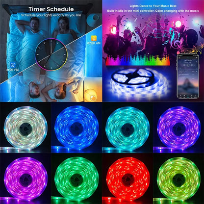 40M Bluetooth Led Strip Light,Led Strip Lights, Led Lights for Bedroom, Smart Led Lights APP Control for Birthday Christmas