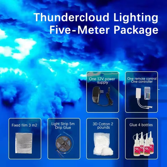 DIY Lightning Thundercloud Gaminglight Strip with APP & Remote, RGBIC Dream Color Light Bar for Room, Gaming, Home Theatre Decor